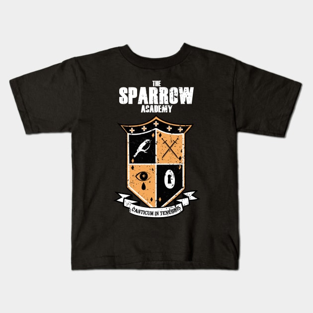 UMBRELLA ACADEMY 3: SPARROW ACADEMY (BLACK & GRUNGE) Kids T-Shirt by FunGangStore